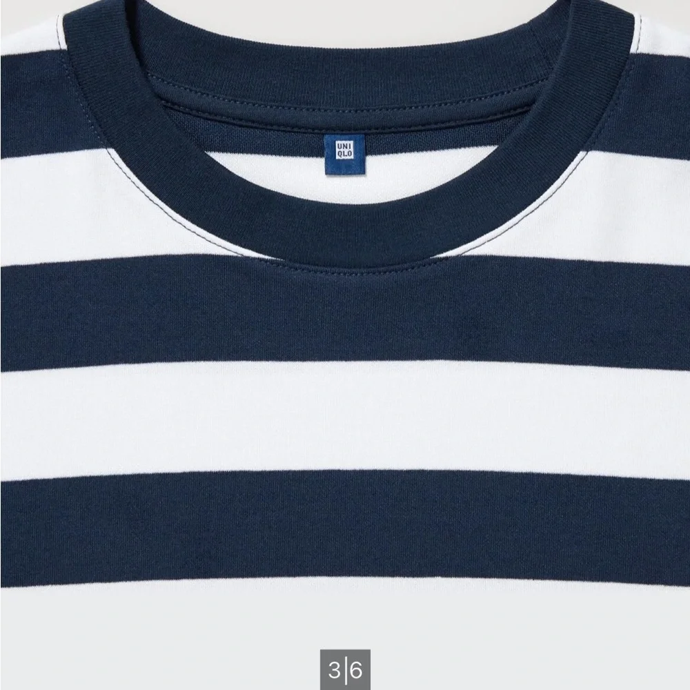Uniqlo Blue and White Striped Kids Shirt - Picture 3 of 4